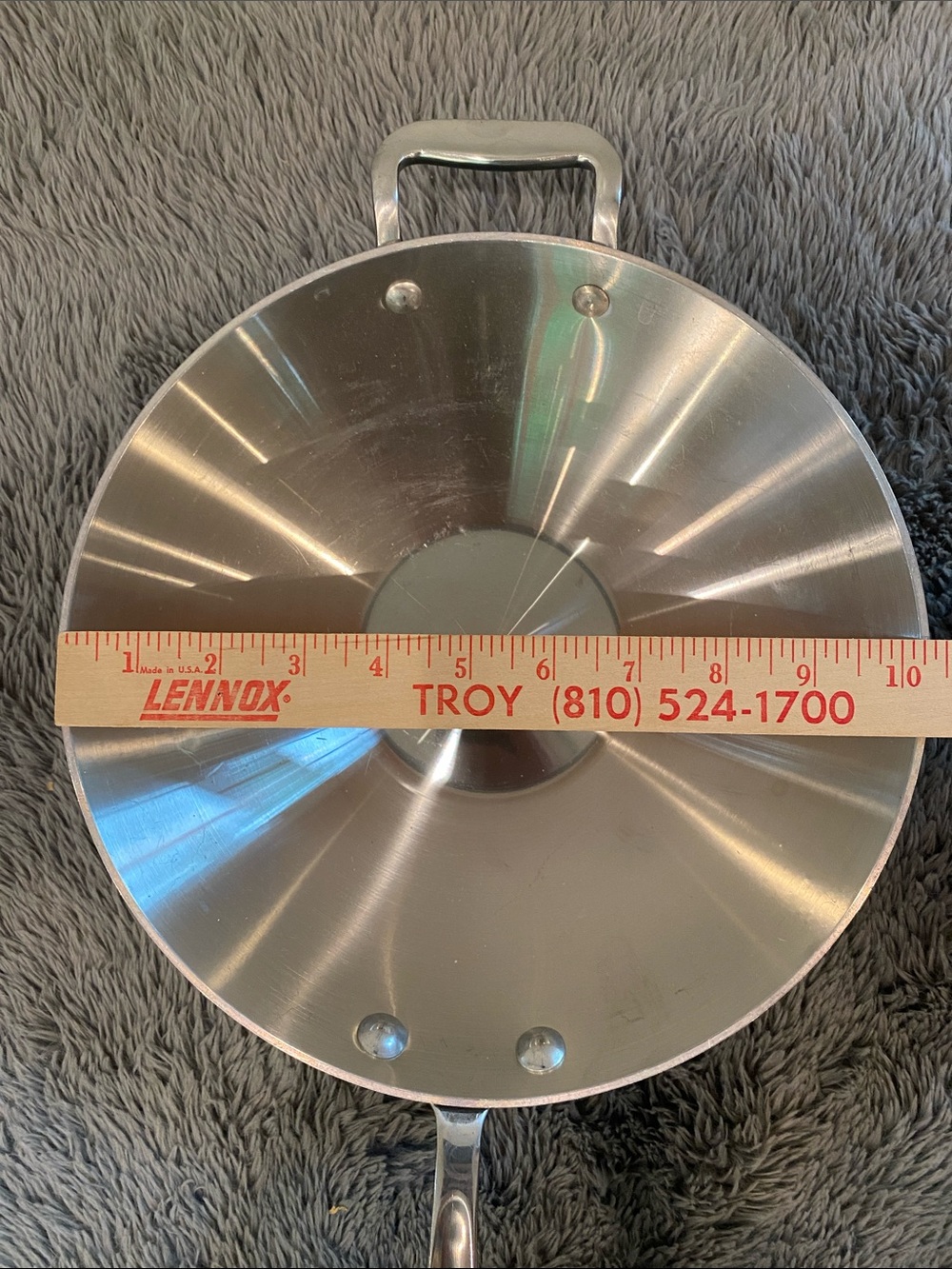 All Clad Stainless Steel small wok pan stir fry 10" cooking professional - Picture 7 of 11